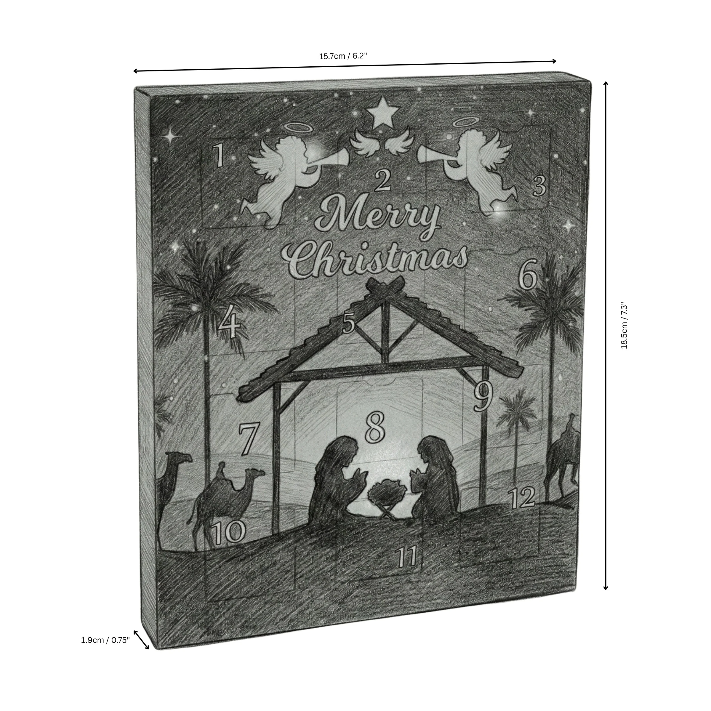 12 day Wax Melt Advent Calendar - Nativity Scene Discontinued - Image 3