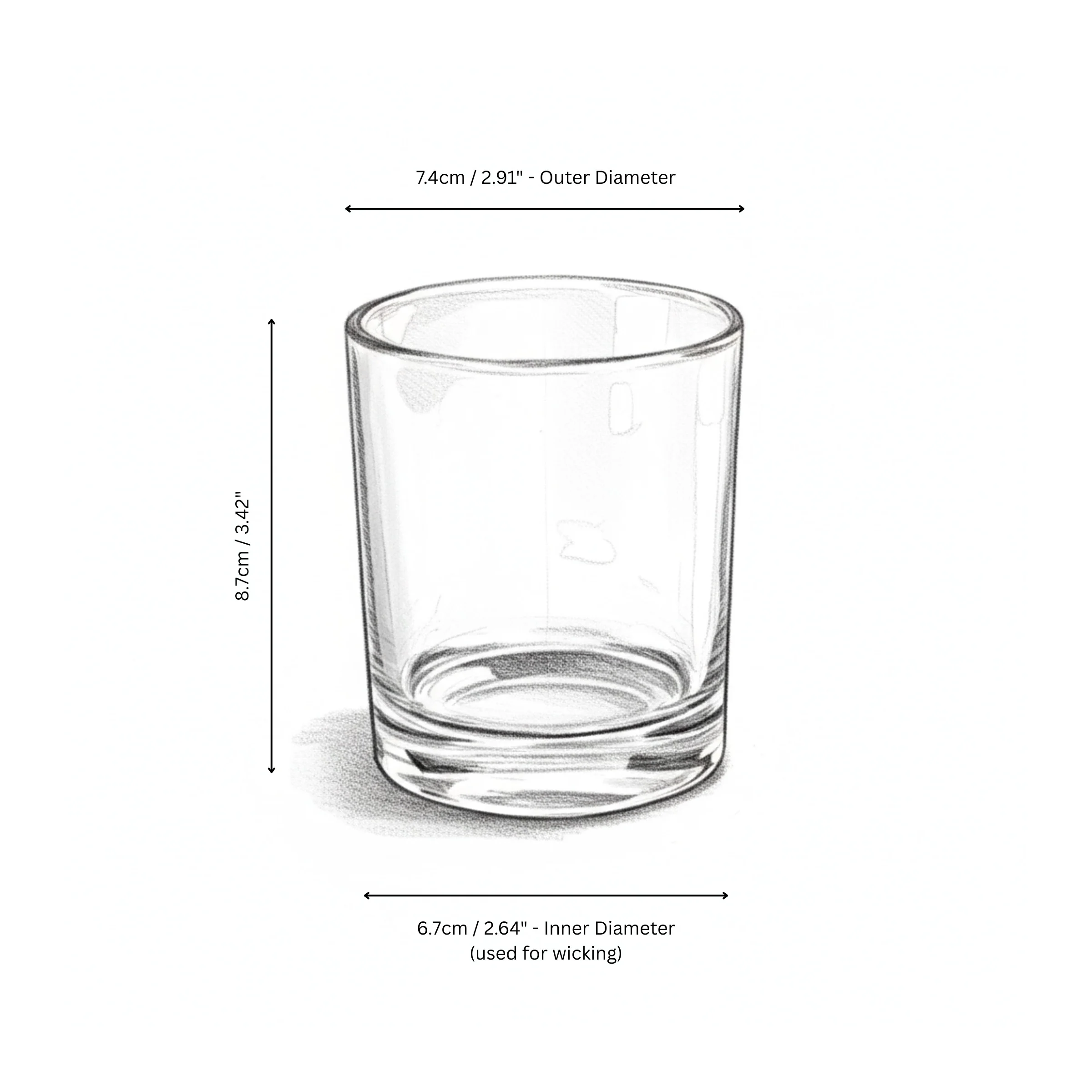20cl Oxford Candle Jar (MEDIUM) - Clear - Image 5