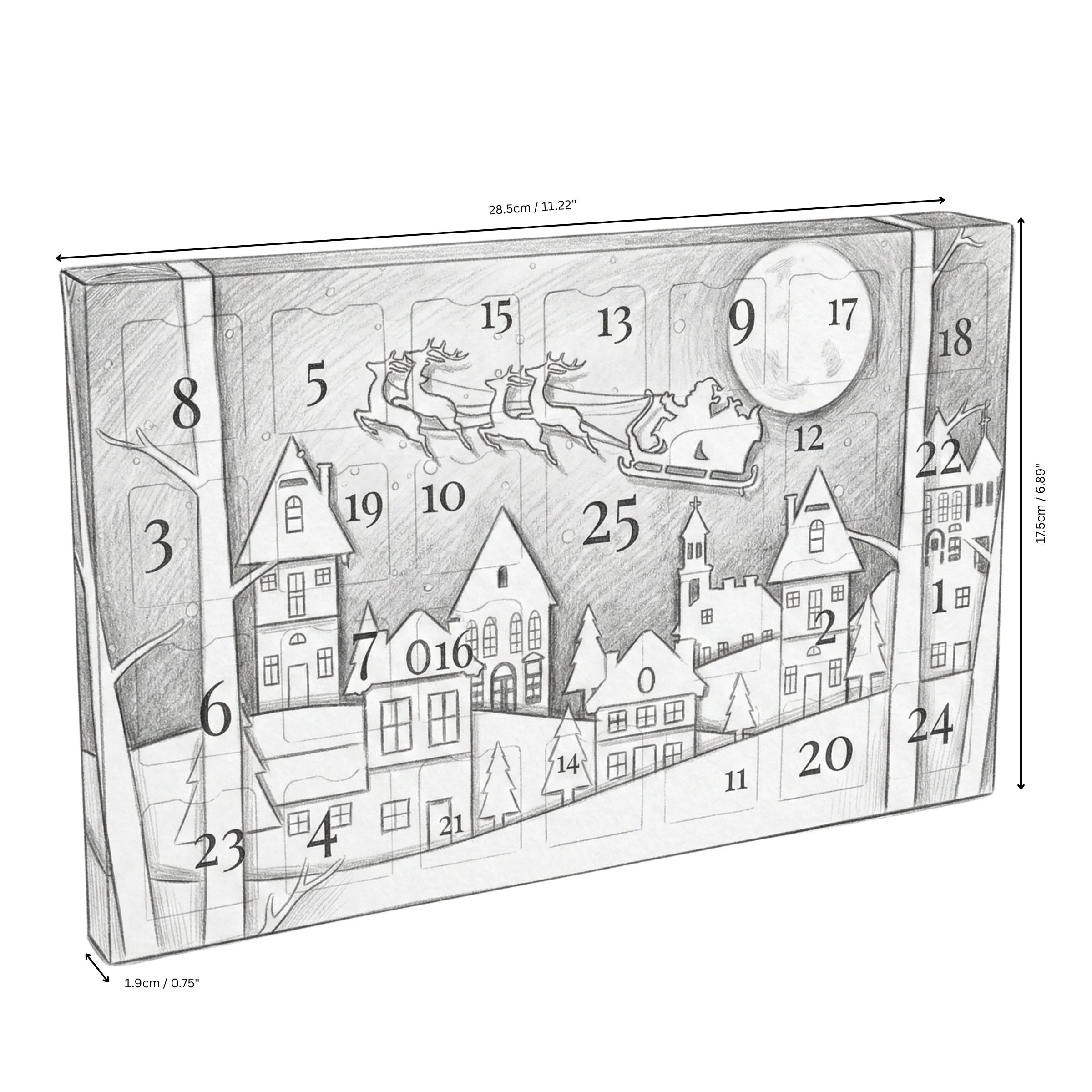 25 day Wax Melt Advent Calendar - Snowy Village - Image 3