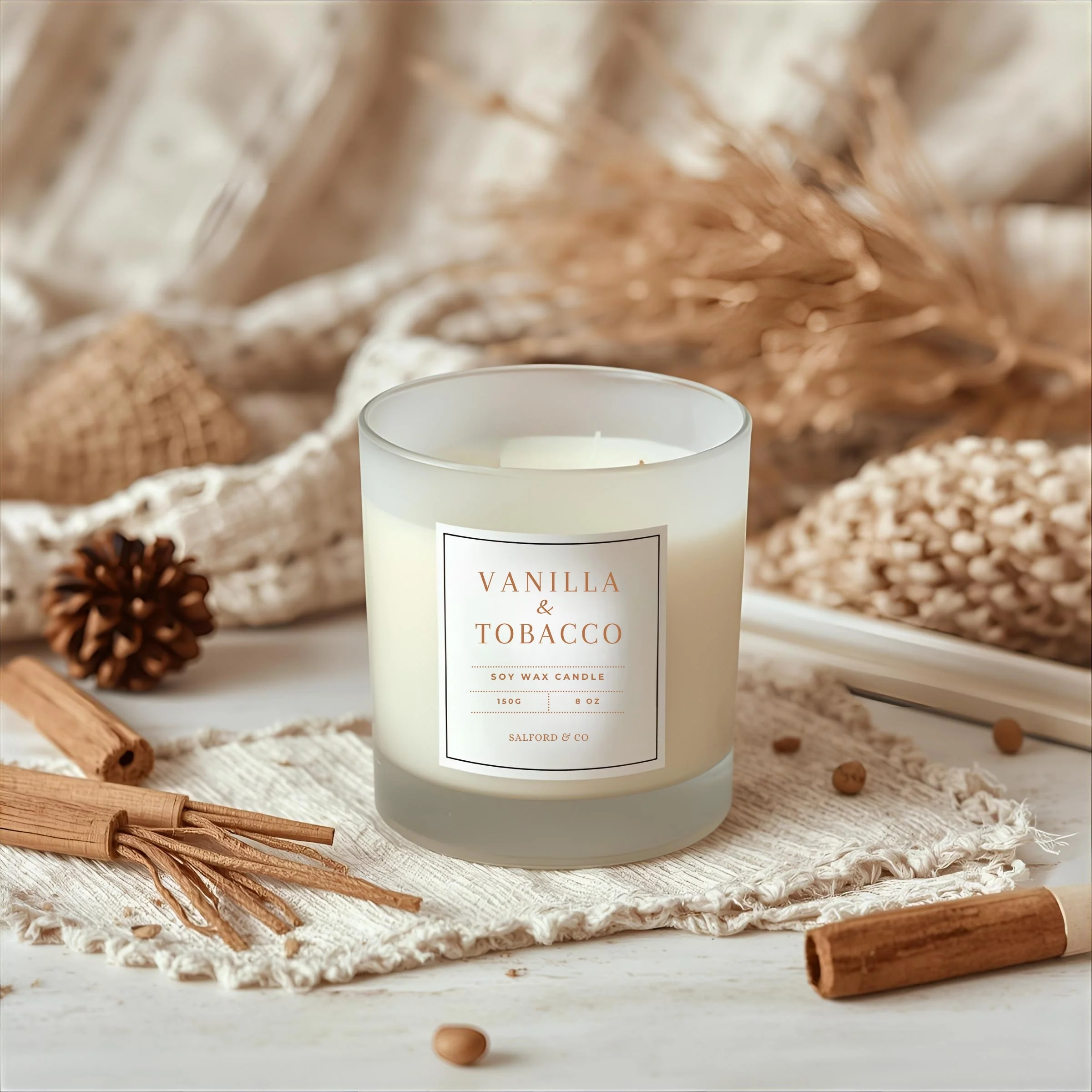 30cl Frosted Kimberley Jar — 6 or 12 Finished Candles - Image 3