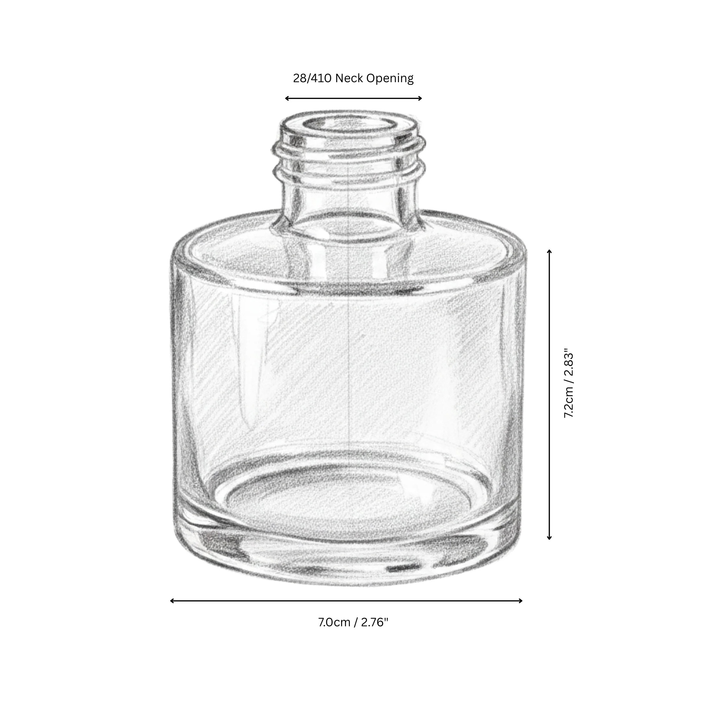 Circular Reed Diffuser BOTTLE - 100ml - Clear - Image 3