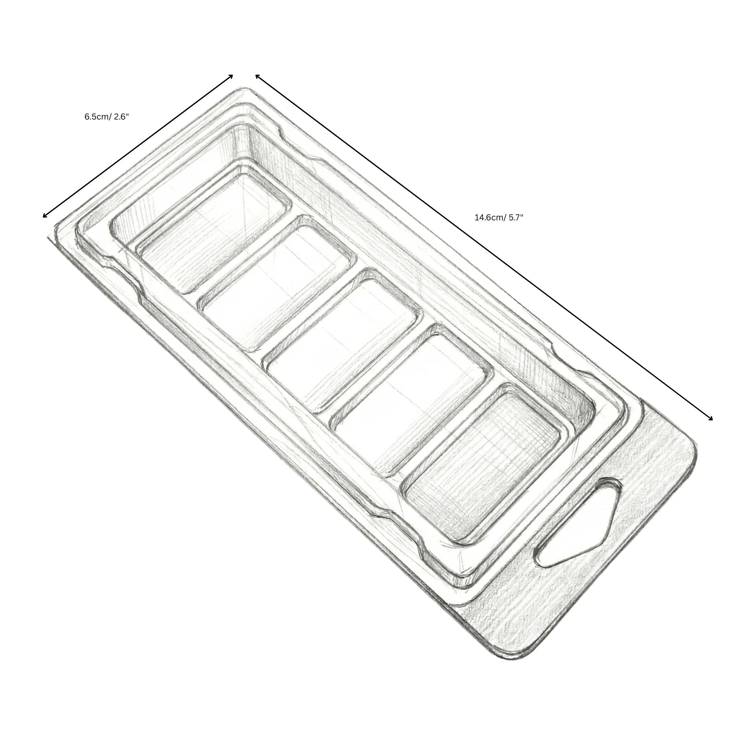 Five Cavity Snap Bar Clamshells - Image 3