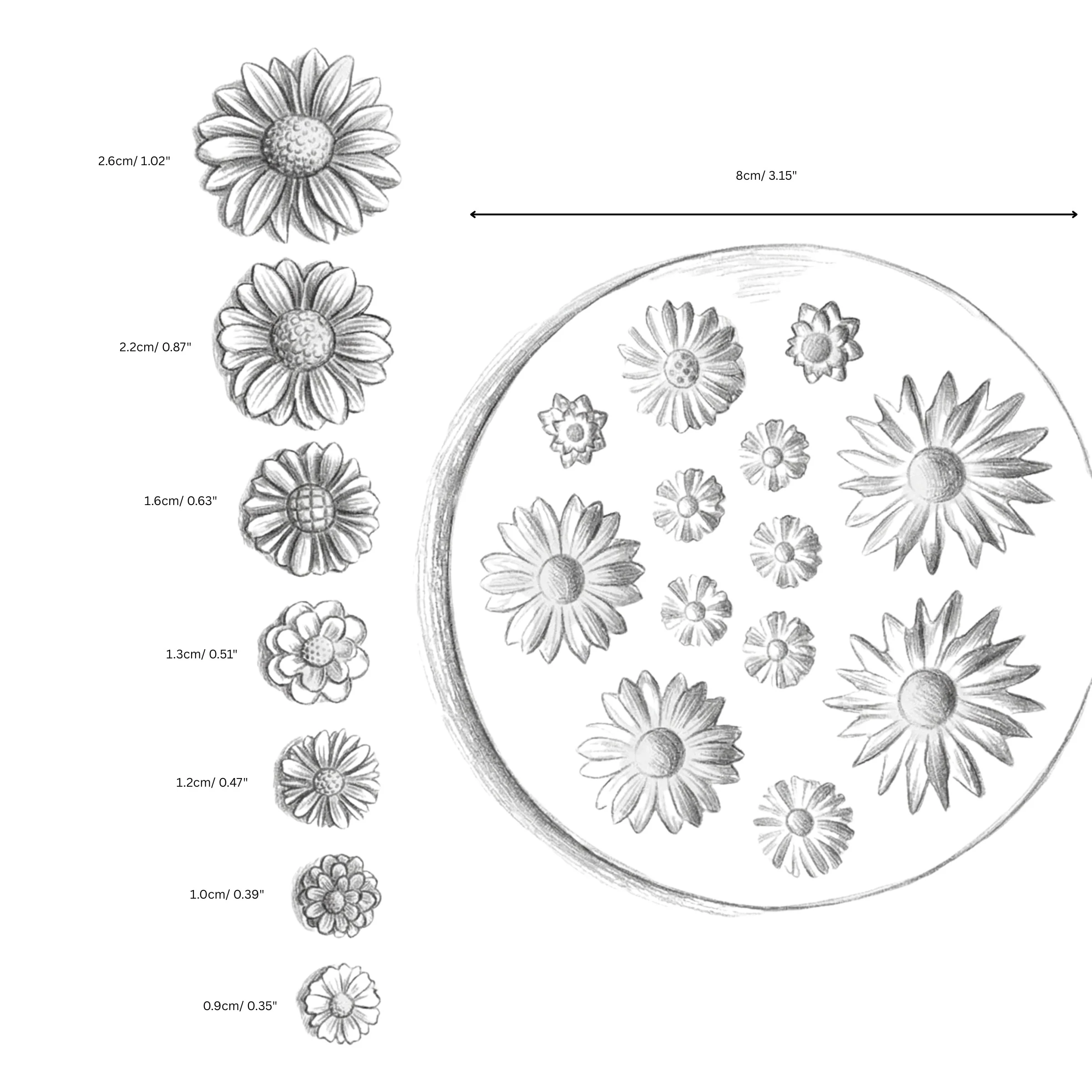Floral Silicone Mould — Multi‑shape Daisy Embeds - Image 4